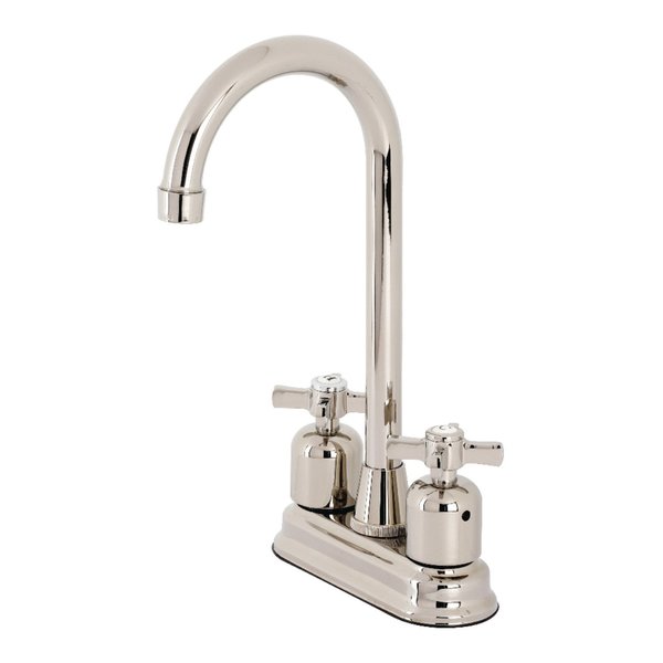 Kingston Brass KB8496ZX Millennium Bar Faucet, Polished Nickel KB8496ZX